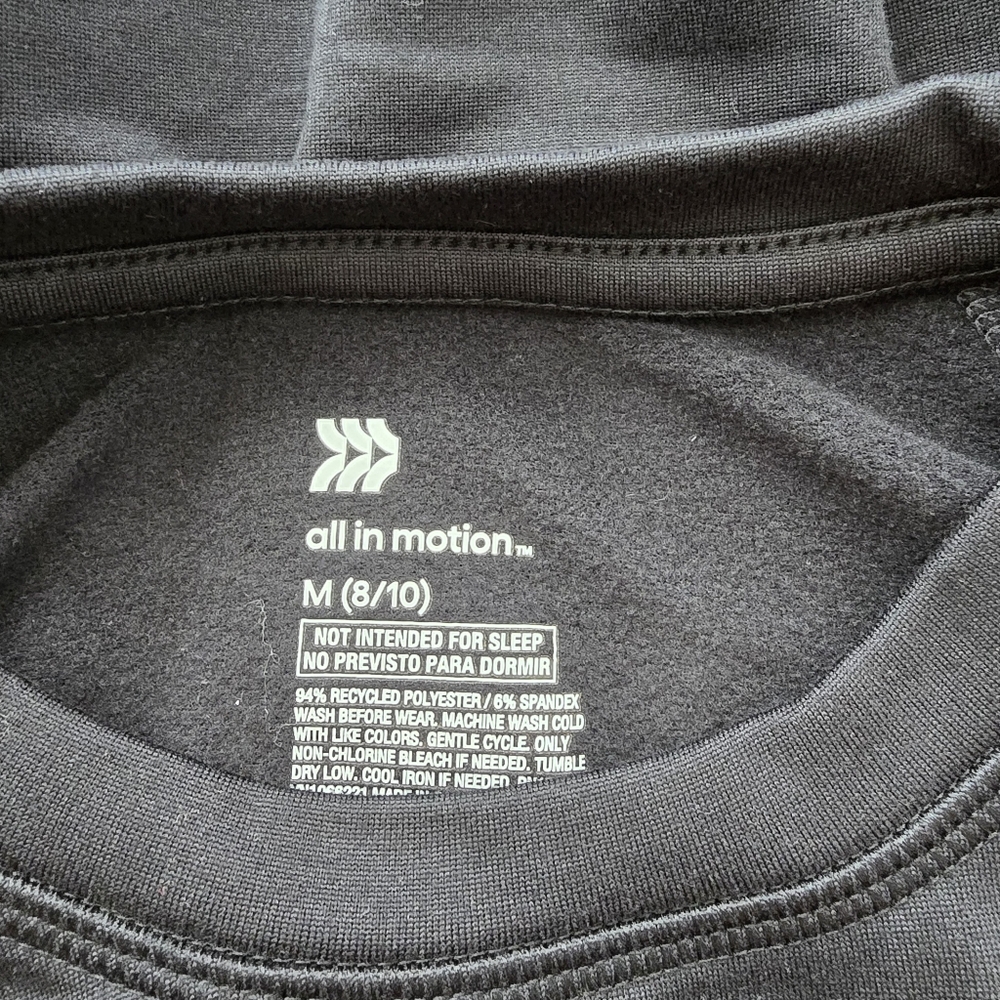 All in Motion Black Fleece Thermal Set